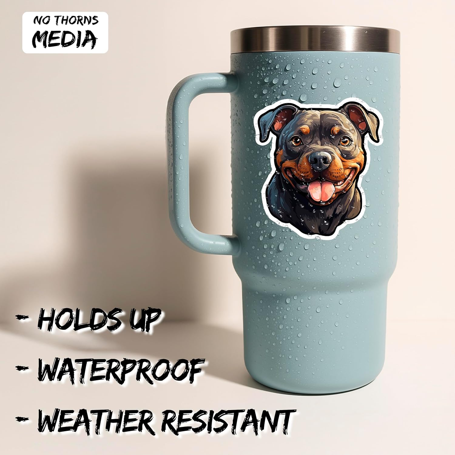 Staffordshire Bull Terrier Sticker 4 Inch Staffy Bully Breed Dog - Waterproof Animal Vinyl Decal for Laptop Water Bottle Car Tumbler - Durable Aesthetic Long-Lasting Stickers for Adults ID44990 - Image 2