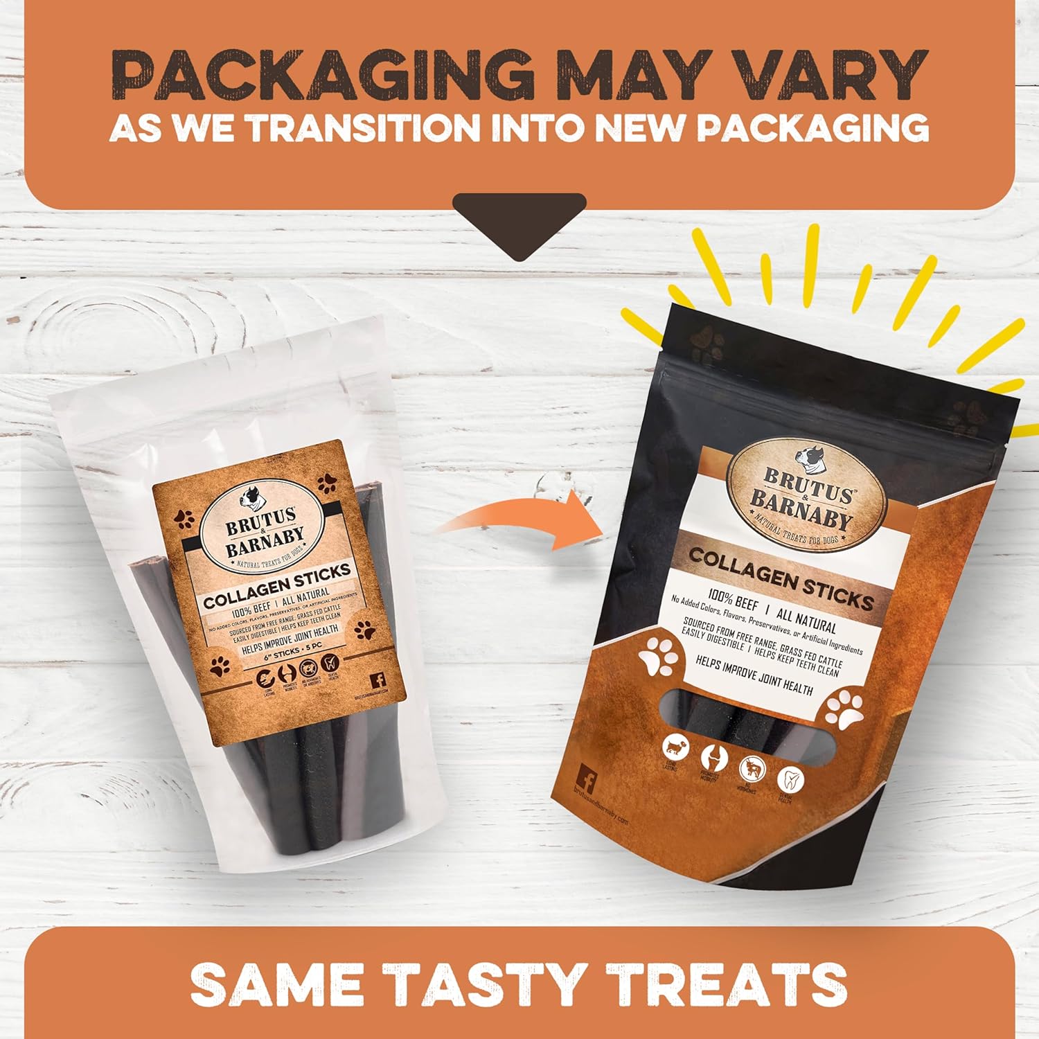 Beef Collagen Sticks For Dogs - Great Long Lasting Beef Collagen Dog Chews - Odor-Free, Natural Treat That Supports Joint Health With Natural Glucosamine & Chondroitin, For All Dog Breeds - Image 2