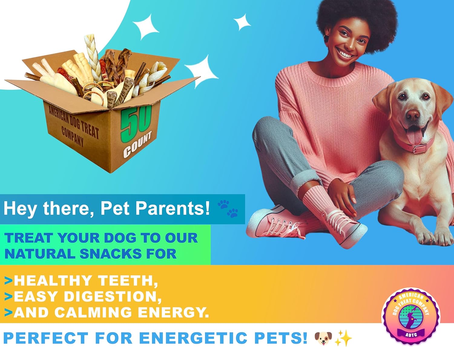 50-Piece Premium Dog Chew Assortment - Natural & Long-Lasting Treats | Includes Beef Ears, Bully Sticks, Collagen Sticks, Trachea Bones & More - Image 4