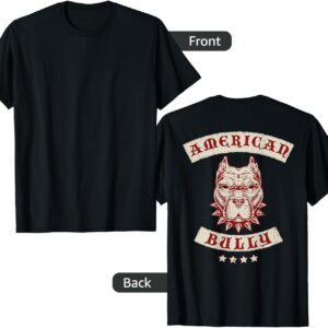 American Bully Pit Bull Dog Breed MC Style (Design on Back) T-Shirt