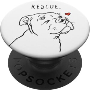 Rescue Dog, Pitbull, Rescue Mom, Pittie Mom, Bully Breed PopSockets PopGrip: Swappable Grip for Phones & Tablets PopSockets Adhesive PopGrip