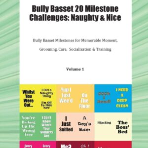 Bully Basset 20 Milestone Challenges: Naughty & Nice Bully Basset Milestones for Memorable Moment, Grooming, Care, Socialization & Training Volume 1