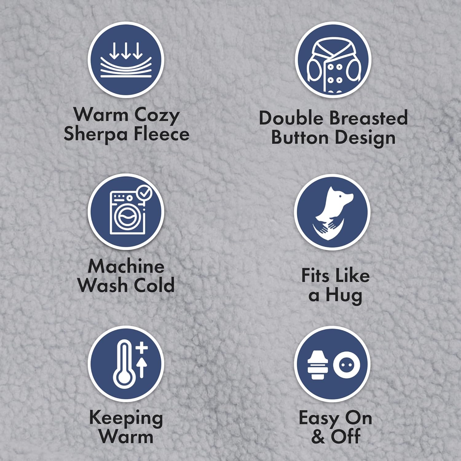 Spark Paws Fleece Dog Jacket, Hooded Sweater Vest, Warm Coat for Winter - Suitable for Small Medium Large XL XXL Breeds - Grey - XL - Image 5