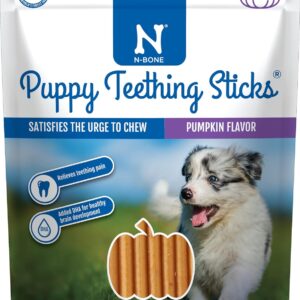 N-Bone Puppy Teething Sticks Pumpkin Flavor, 3.74-oz Bag